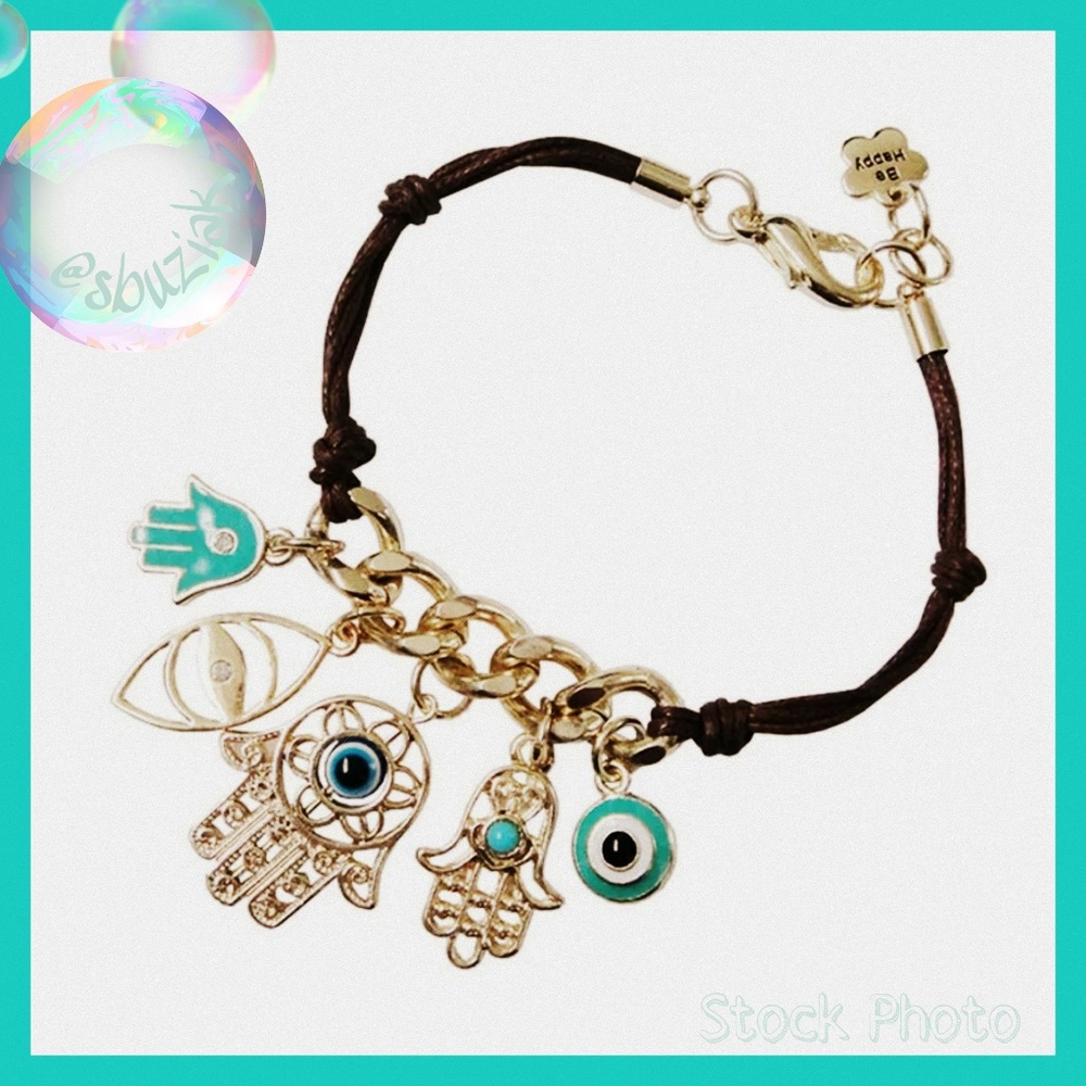 Boho Faux Leather Friendship Charm Bracelet